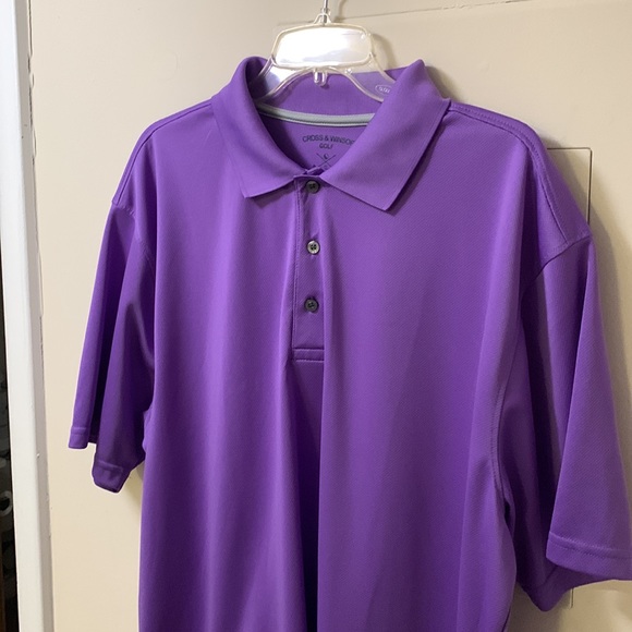 Men’s Cross & Winsor Golf XL Polo Purple - Picture 3 of 5